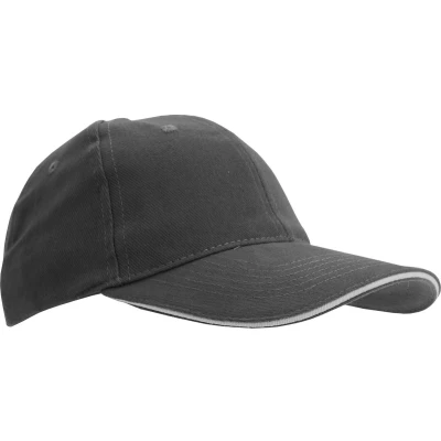 Afbeelding van SOLS Unisex Buffalo 6 Panel Baseball Cap (Donkergrijs/lichtgrijs)