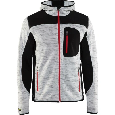 Afbeelding van Blaklader Gebreid vest met softshell 4930 2117 Grijs mêlee/Zwart XS