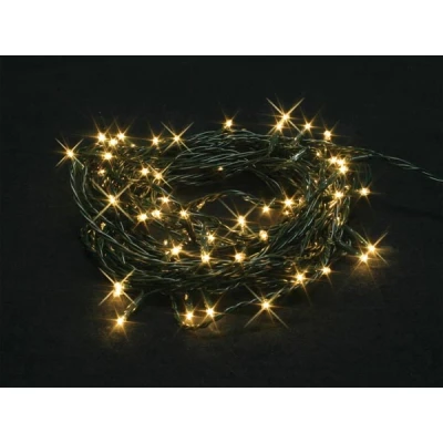Afbeelding van Burstlight LED 20 m 220 leds (44 knipperend) warmwit groene kabel 24 V