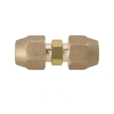 Afbeelding van OTOTEC 1 St 1/4 Koelmiddel Lijn Union Moer Messing Flare Connector voor 6mm en 6.35mm Buitendiameter Airconditioning Koperen Buis