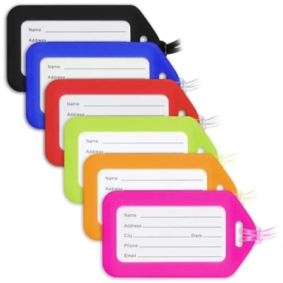 Afbeelding van MIFFLIN bagagelabels (assorti, 6 PK) bagagelabel voor bagage, kofferlabels bulk