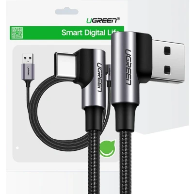 Afbeelding van USB forlænger kabel med knæk 20cm sort