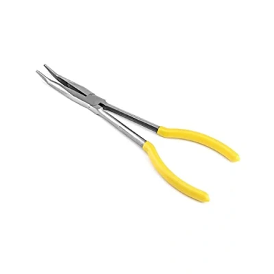 Afbeelding van QWORK telefoontang gebogen, gebogen punttang, 25, extra lang, 280mm