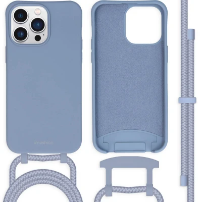 Afbeelding van Apple iPhone 14 Pro Max Hoesje Siliconen en TPU (zacht) iMoshion Softcase/Koordhoesje/Backcover Blauw Telefoonhoesje