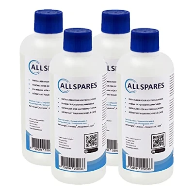 Afbeelding van AllSpares Vloeibare Ontkalker (4x 500ml) voor Koffiemachines geschikt Delonghi Original EcoDecalk DLSC500