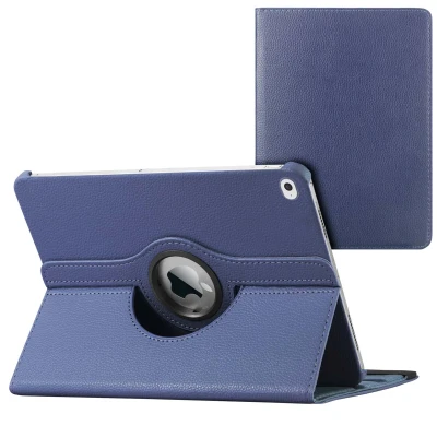 Afbeelding van Apple iPad 2017 (5e generatie) Hoes: iMoshion 360 Draaibare Bookcase Donkerblauw Kunstleder Tablet Hoezen