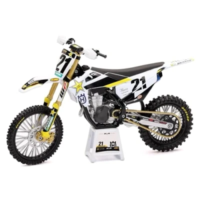 Afbeelding van NewRay Jason Anderson Rockstar Energy Husqvarna FC450 Replica Miniatuur Crossmotor 1/12 Schaalmodel 58233