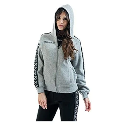 Afbeelding van Givova BA10 0043 S sweatshirt met volledige ritssluiting, licht gemêleerd grijs,