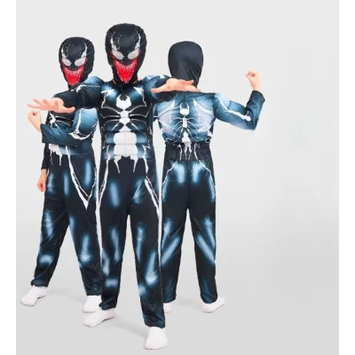 Afbeelding van Venom superhelden kostuum, kind, maat 122/128