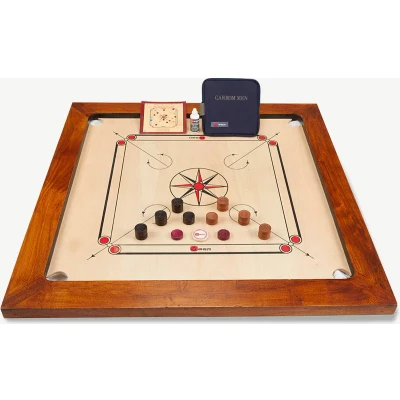 Afbeelding van Tournament Carrom Set 12kg, Topspiel aus Asien, inkl. Tasche für die Steine Top Kwaliteit Klasse en Geweldig