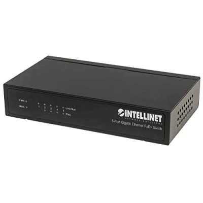 Afbeelding van Intellinet PoE+ Switch 5 Port Gigabit Ethernet 60W Desktop