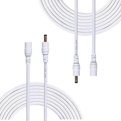 Afbeelding van Liwinting DC Verlengkabel 3,5 mm x 1,35 Man naar Vrouwelijke Aansluitkabel Connector Kabel Verdeler Holle Stekker Aansluiting Voor Energie adapter Draadloze IP Camera 2pcs 5m Wit