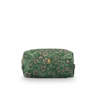 Afbeelding van Pip Studio Coco Make up Tasje Dames Toilettas Daisy Dreams Groen 21.5x10x10.5cm