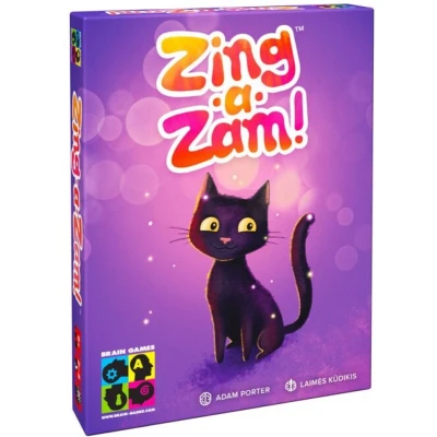 Afbeelding van Brain Games Zing A ZAM kaartspellen om te spelen goocheltruckspel met een unieke twist: spelers kunnen hun eigen kaarten niet zien vanaf 6 jaar 2 tot 5 20 minuten