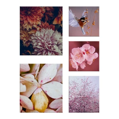 Afbeelding van Art for the Home Canvas Set van 5 Soft Temptation Zee