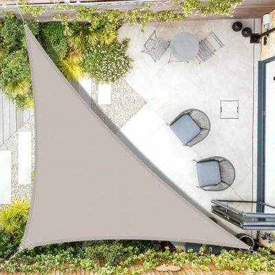 Afbeelding van AXT SHADE Schaduwzeil 3x3x4,25mDriehoek Waterdicht 95% UV Bestending voor Buiten Luifel Balkon Tuin Taupe