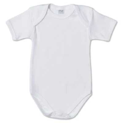 Afbeelding van Ellepi AF802NR babybody katoen halflang wit 6 meses Regulable