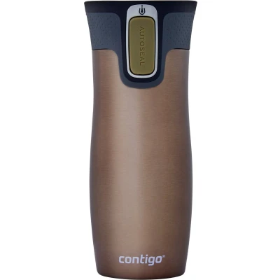 Afbeelding van Contigo West Loop Autoseal thermosbeker, roestvrijstalen isoleerbeker, koffiebeker to go, BPA vrij, lekvrije beker go met Easy Clean deksel, houdt tot 5 uur warm, 470 ml