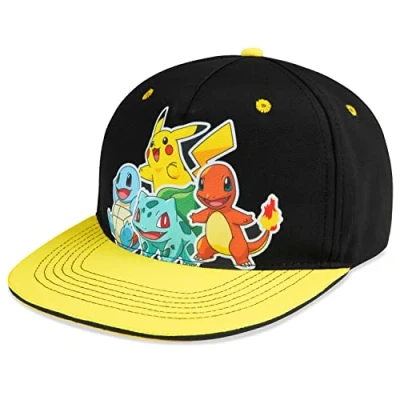 Afbeelding van Pokemon Emmer Hoed voor Kinderen Unisex Baseball Cap Pikachu Verstelbare Strap Trucker Zonnehoed Snapback Zomer Accessoires Geschenken (Zwart/Geel)