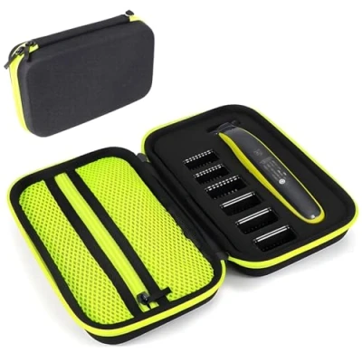 Afbeelding van Tas voor Philips One Blade QP2520, QP2530, QP2570, QP2590, Eva hardshell koffer met spons, case opbergtas scheerapparaten en andere scheeraccessoires, groen, groen