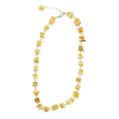 Afbeelding van Behave Schelpen ketting bèige bruin 40 cm