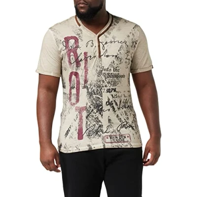 Afbeelding van KEY LARGO Mt Riot T shirt voor heren, zand (1005), XXL