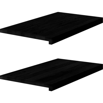 Afbeelding van vidaXL Vensterbanken 2 st 70x40x2 cm massief eikenhout donkerbruin