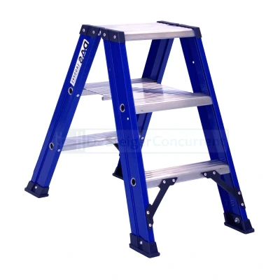 Afbeelding van DAS Hercules Blue trapladder dubbel 2x3 treden