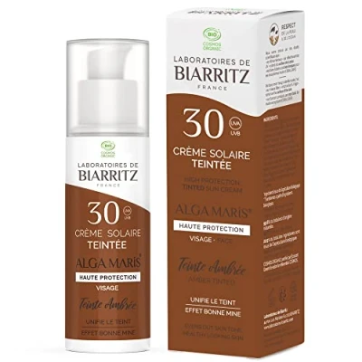 Afbeelding van Laboratoires De Biarritz Amber Tinted Face Sunscreen Spf30 50 Ml