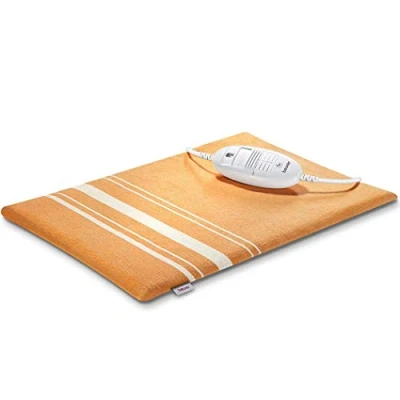 Afbeelding van Beurer HK35 Elektrisch verwarmingskussen met hoes, ultrasnel verwarmen, automatische uitschakelfunctie 90 minuten, pvc, wasbare overtrek, 3 standen, verlicht display, 40 x 30 cm, oranje