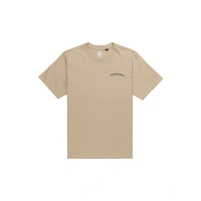 Afbeelding van Element Tshirt print, Heren, Maat: Large, Beige