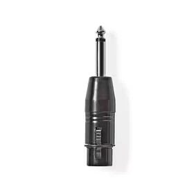 Afbeelding van XLR (v) naar 6.35 mm jack (m) adapter Nedis (Stereo, 3 pin)