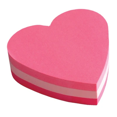 Afbeelding van Memoblok 3M Post it 2007 70x70mm kubus hart roze