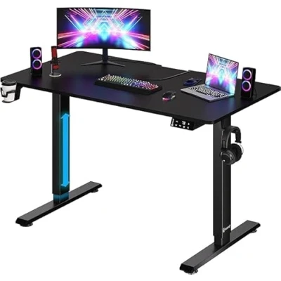 Afbeelding van Bureau In hoogte verstelbaar Zwart 110x60x73 118cm