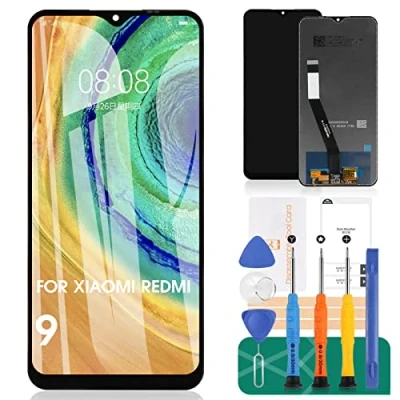 Afbeelding van Voor Xiaomi Redmi 9 Lcd scherm Screen Vervanging M2004J19G Touch Digitizer Vergadering M2004J19C Reparatie Onderdelen Kits (zwart Geen Frame)