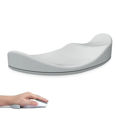 Afbeelding van Siliconen Zachte Comfortabele Muismat Polssteun, Ergonomische Polssteun voor de Muis,Verlicht Pijn,Soepele Glijbeweging,Duurzaam Lichtgewicht, Geschikt Thuis, Kantoor, Gaming Grijs Linkshandig