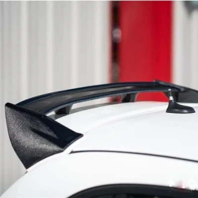 Afbeelding van auto achterspoiler voor FIAT 500 595 Abarth 2010 2020, ABS bumper diffuser body splitter lip spoiler kofferbak staart vleugel