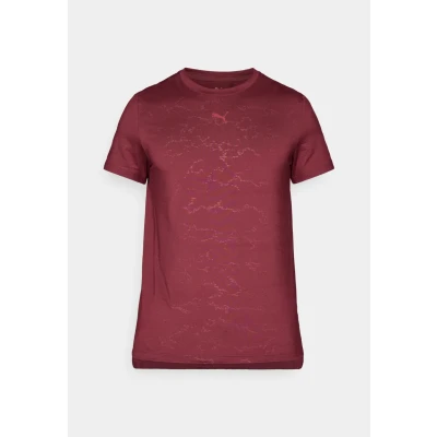 Afbeelding van Puma Emboss TEE Sport Tshirt, Heren, Maat: Small, Ruby shimmer