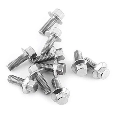 Afbeelding van 10pcs M6 acier inoxydable SS304 kit de vis, Vis à bride hexagonale Fixation des boulons la tête rondelle(M6*16)