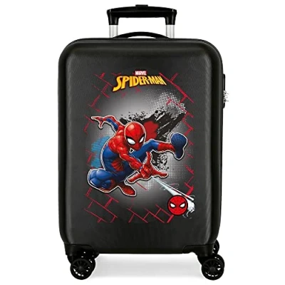 Afbeelding van Spiderrman red 55 cm ABS kinderkoffer met zwenkwielen