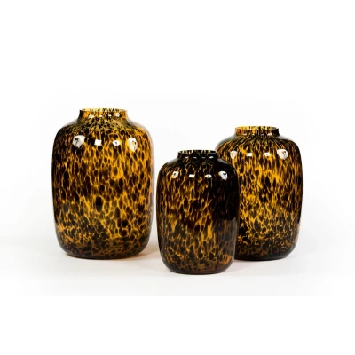 Afbeelding van Dekocandle Leopard Bulb Vaas Spotted XXL Ø 32.5 x 45 cm