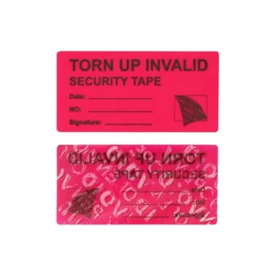 Afbeelding van 100 stks Tamper Evident Security Stickers Tape Resistant Labels Seals Veiligheid Voorkom Geopende Void (2.5xx5cm Gemarkeerd op Sticker Rood)