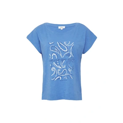 Afbeelding van s.Oliver Tshirt print, Dames, Maat: 40, Royalblau