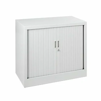 Afbeelding van Stalen roldeurkast 69x80x43cm topblad Ahorn framekleur Wit (RAL9010)