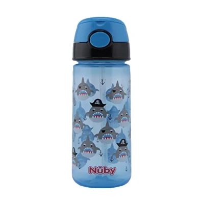 Afbeelding van Nûby drinkrietbeker Active 540ml, blauw