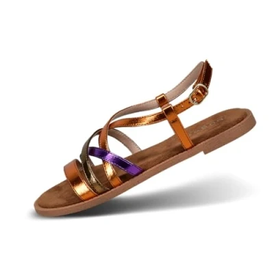 Afbeelding van bugatti Sandalen, Dames, Maat: 37, Multicoloured/metallics Leer