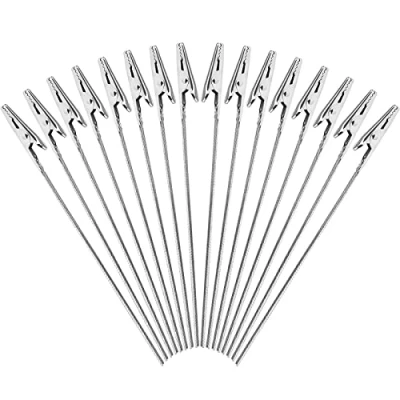 Afbeelding van CYH 50 Stuks Metalen Draad Krokodil Clips, Kaart Notitie Foto Memo Clip, voor Paperclip DIY Bruiloft Verjaardag Partij Tafeldecoratie, 15 cm
