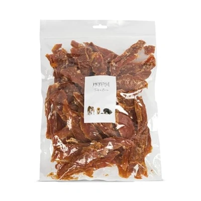 Afbeelding van Petstyleliving Kipfilets Voordeelzak 1kg Hersluitbaar Hondensnacks