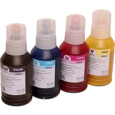 Afbeelding van ABC huismerk set 4x navul flesje inkt geschikt voor Epson SC23 Surecolor SC F100 F500 F501