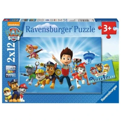 Afbeelding van Ravensburger puzzel Paw Patrol; Ryder en Patrol 2x 12 stukjes